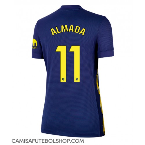 Camisa de time de futebol Atletico Madrid Thiago Almada #11 Replicas 2º Equipamento Feminina 2025-26 Manga Curta